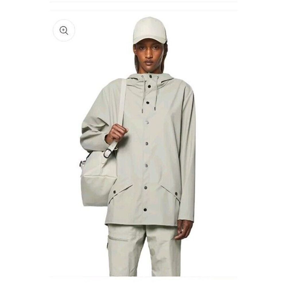 RAINS Unisex‎ Classic Raincoat Jacket Style #12010 Cement XLarge NWT MSRP 110